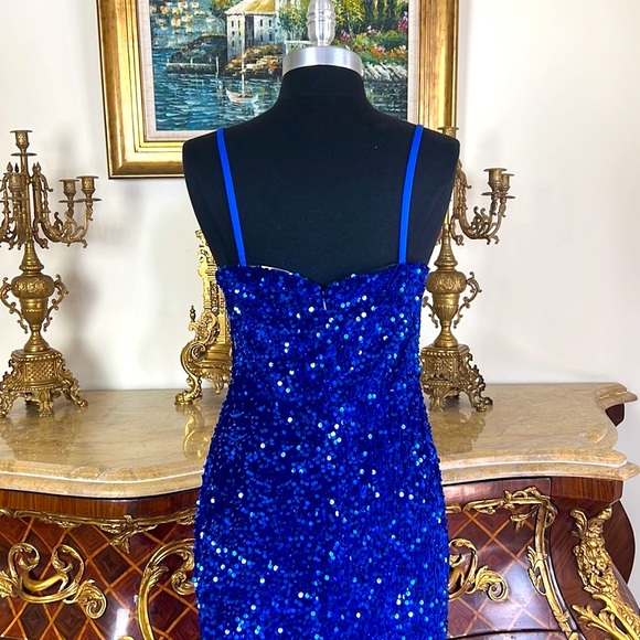 Meier Collection formal Sparkling all sequins on Velvet  evening prom dress - Picture 5 of 6